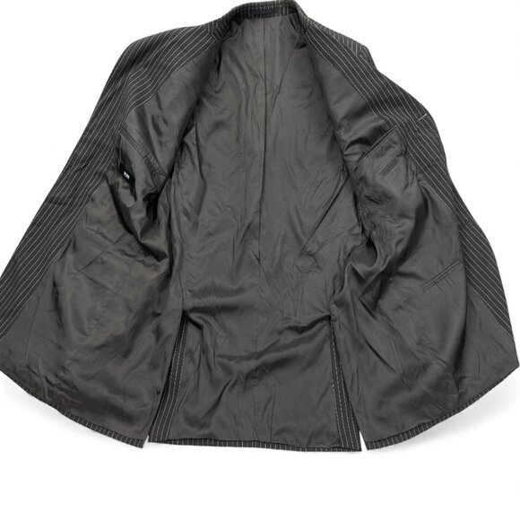 Hugo Boss Vinci/Lucca Brown Pin Stripe Wool Blazer Sport Coat Jacket Men's 42 R - Picture 10 of 10